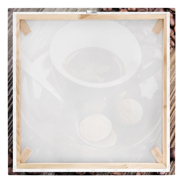 Stampa su tela Tazze da caffè con chicchi di caffè