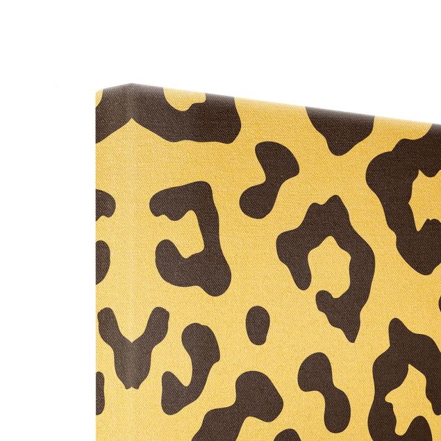 Quadro su tela oro - Leopard print