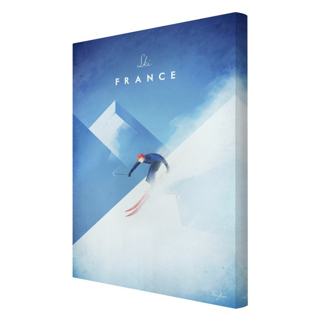 Quadri natura Poster di viaggio - Sciare in Francia