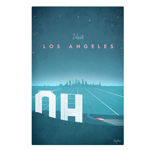 Quadro blu Poster di viaggio - Los Angeles