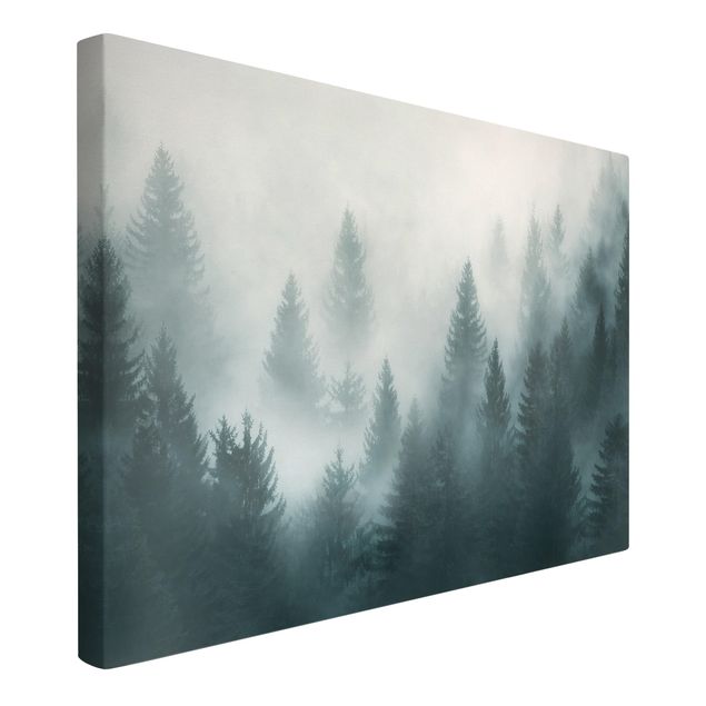 Quadri moderni   Foresta di conifere nella nebbia