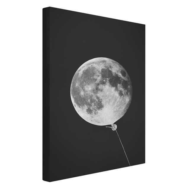 Riproduzione quadri su tela Palloncino con luna