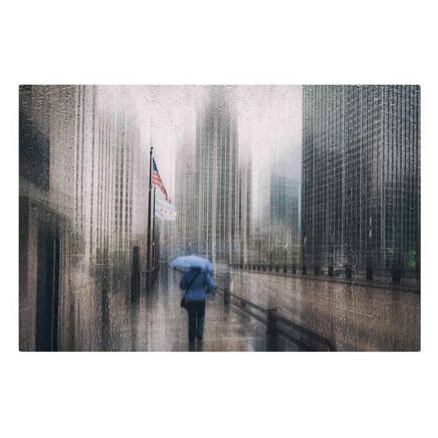 Quadri stampe Chicago piovosa