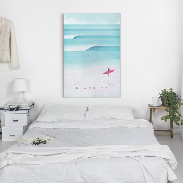 Quadri su tela con spiaggia Poster di viaggio - Biarritz
