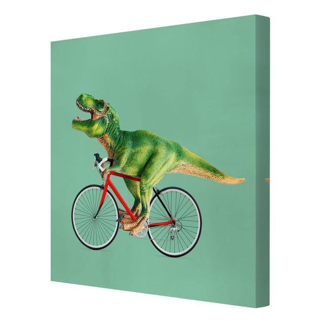 Quadri Jonas Loose Dinosauro con bicicletta