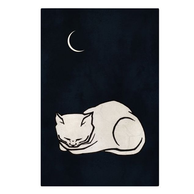Riproduzione quadri famosi Illustrazione di gatto addormentato
