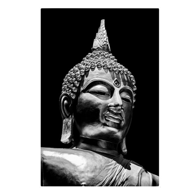 Stampe Volto di statua di Buddha