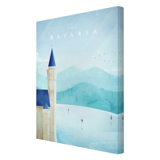 Quadro blu Poster di viaggio - Baviera