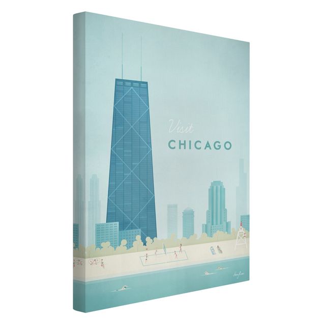 Quadri skyline  Poster di viaggio - Chicago