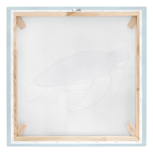 Stampe su tela animali Line Art - tartaruga