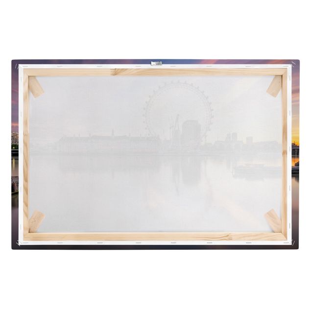 Quadri su tela London Eye all'alba