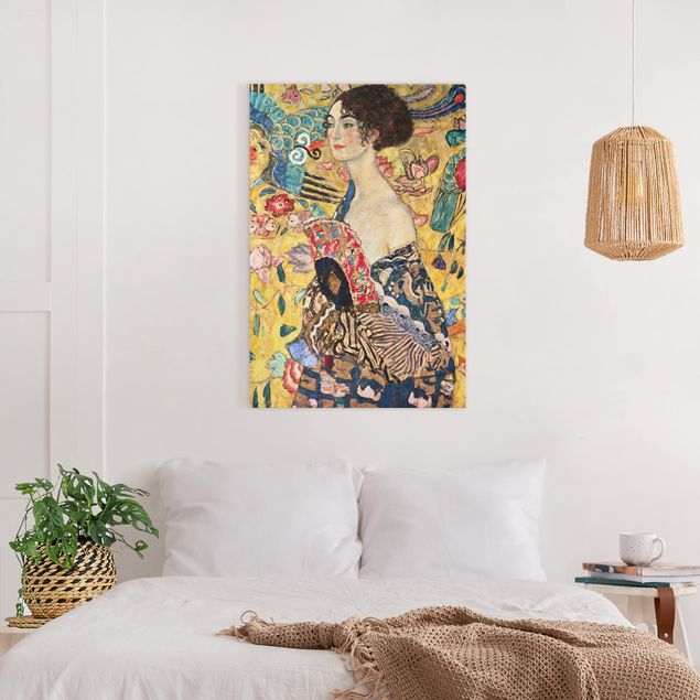 Stile artistico Gustav Klimt - Signora con ventaglio