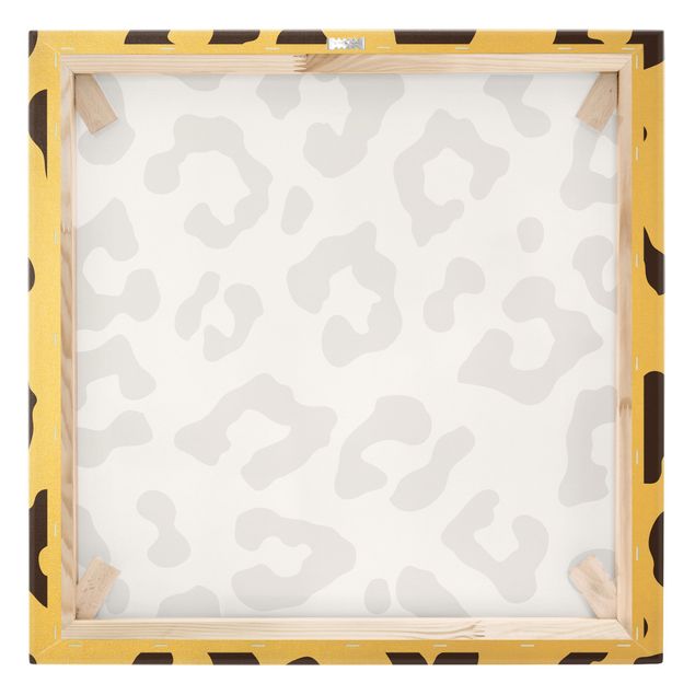Quadro su tela oro - Leopard print