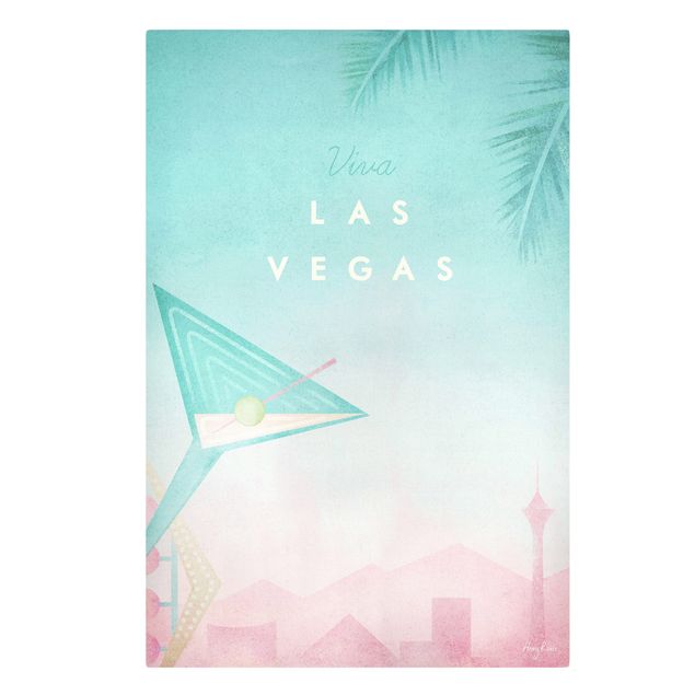 Quadro turchese Poster di viaggio - Viva Las Vegas