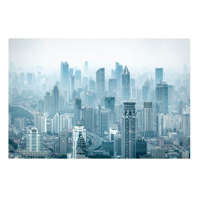 Stampa su tela città Shanghai fredda