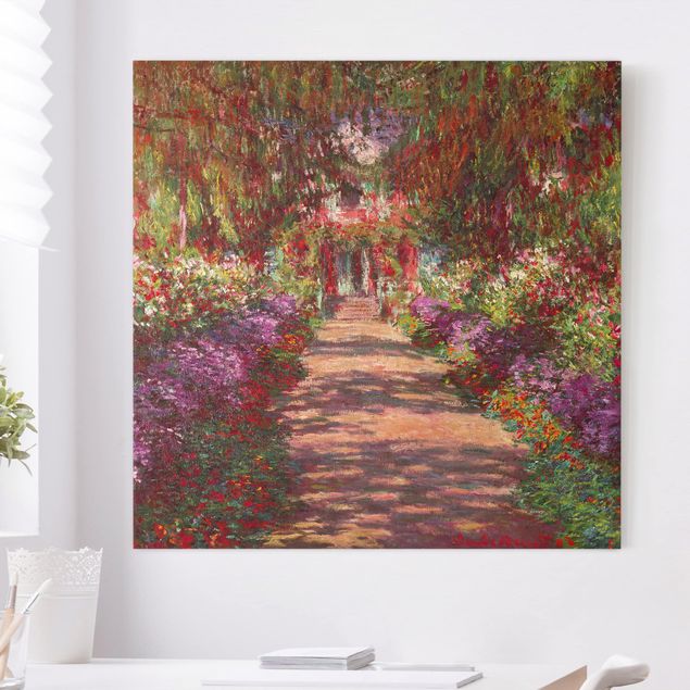 Stampe quadri famosi Claude Monet - Sentiero nel giardino di Monet a Giverny