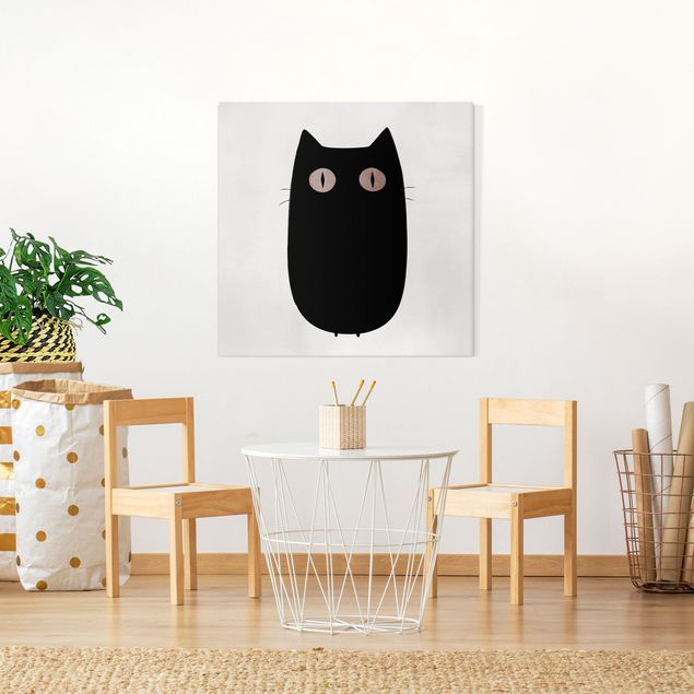 Quadi gatti Illustrazione di un gatto nero