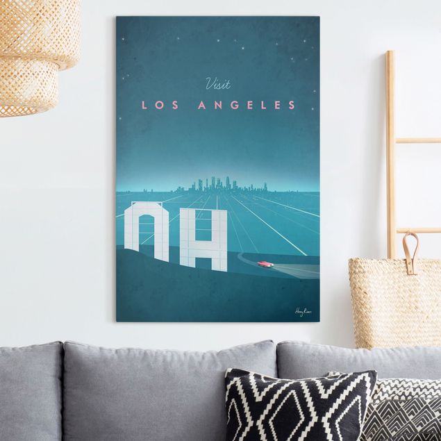 Quadri su tela America Poster di viaggio - Los Angeles