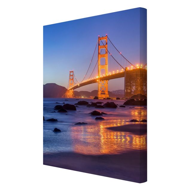 Quadri Ponte del Golden Gate al tramonto