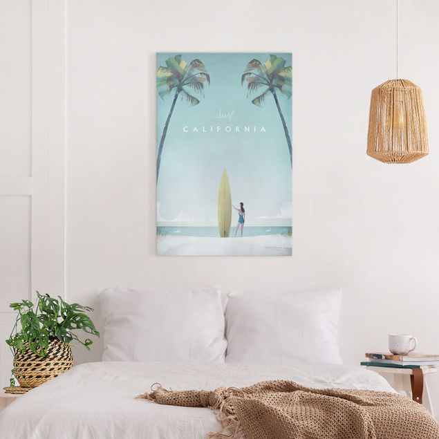 Quadri su tela con spiaggia Poster di viaggio - California