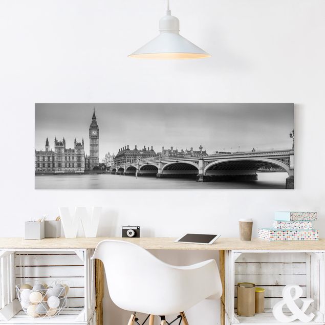Quadri su tela Londra Il ponte di Westminster e il Big Ben