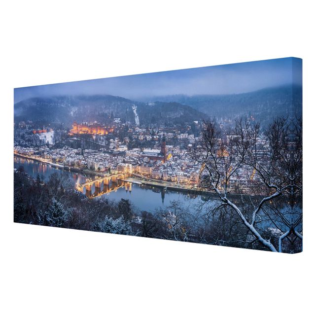 Quadro blu Heidelberg in inverno