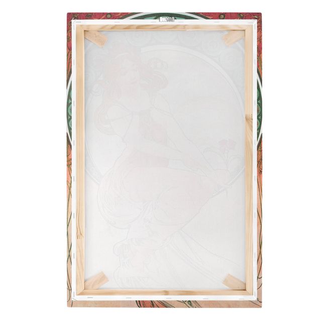 Quadri rosa Alfons Mucha - Quattro arti - Pittura
