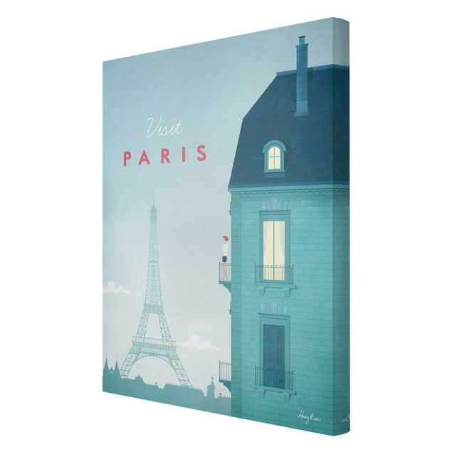 Quadri blu Poster di viaggio - Parigi