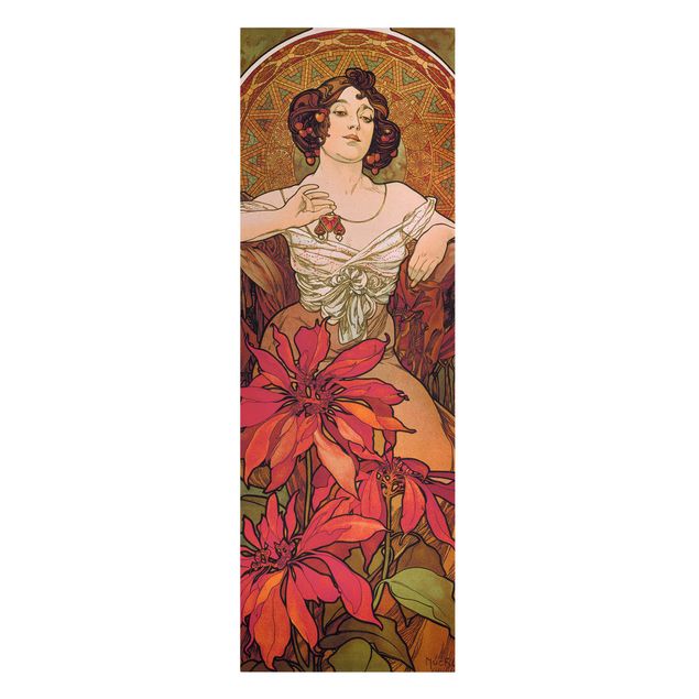 Quadri con fiori Alfons Mucha - Pietre preziose - Rubino