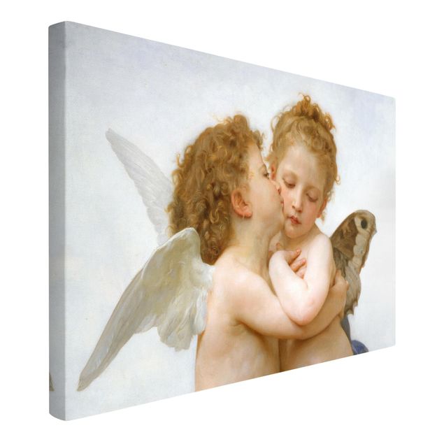 Riproduzioni su tela quadri famosi William Adolphe Bouguereau - Il primo bacio