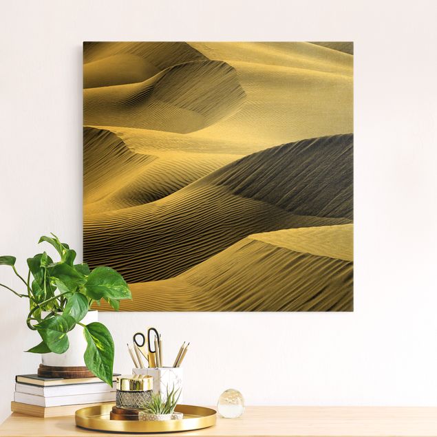 Quadri su tela con deserto Motivo di onda nella sabbia del deserto