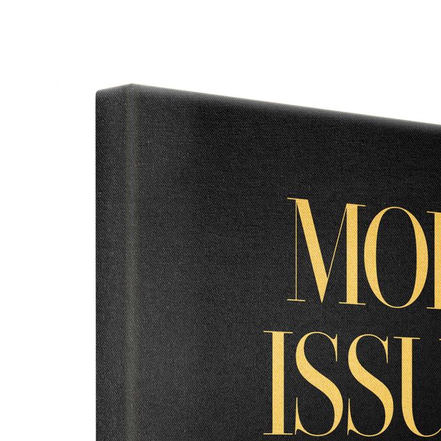 Quadro su tela oro - More issues than Vogue