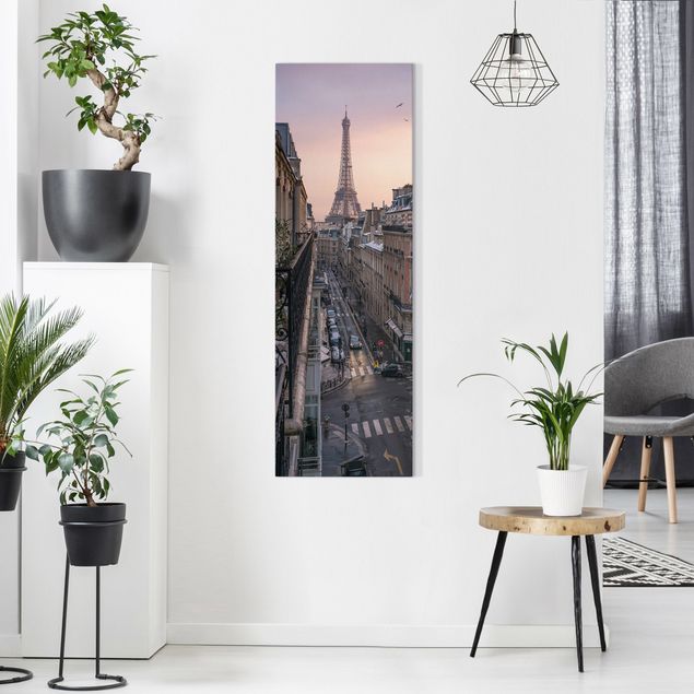 Stampa su tela parigi La Torre Eiffel al tramonto