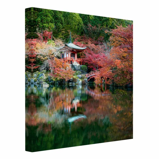Quadri città Il tempio Daigo Ji in autunno