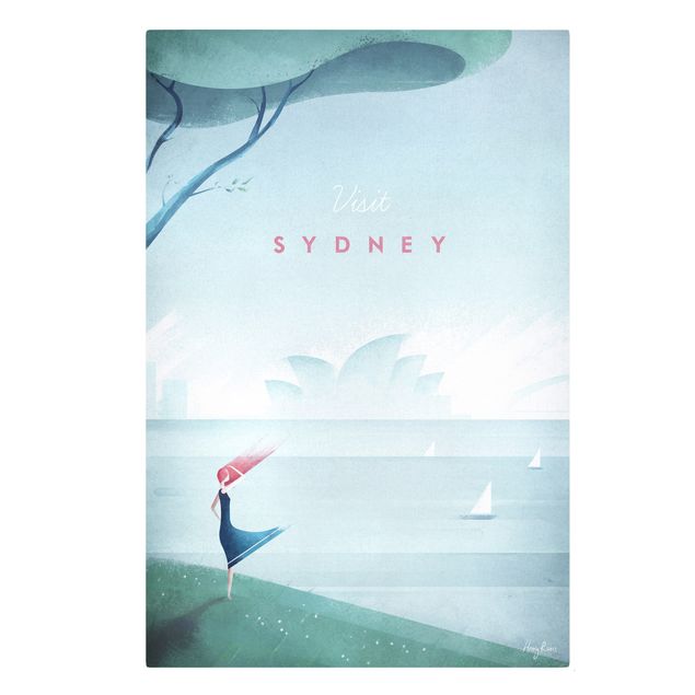 Quadri su tela con spiaggia Poster di viaggio - Sidney