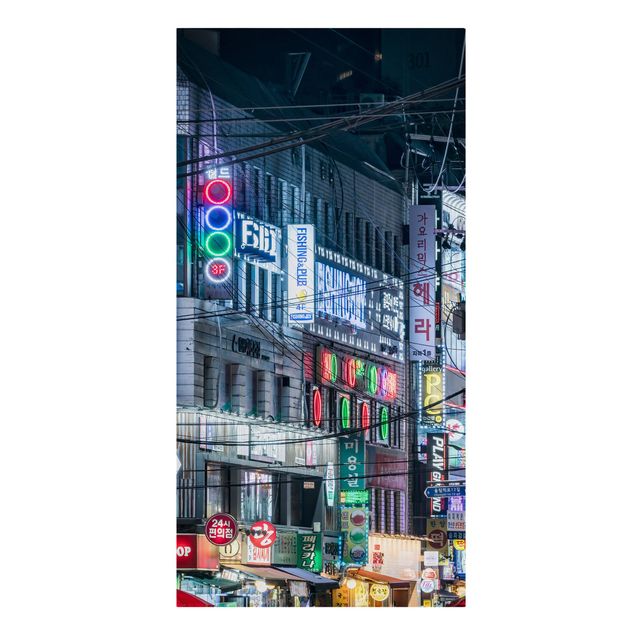 Stampe su tela città Vita notturna di Seul