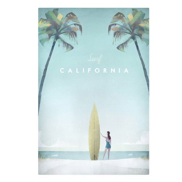 Quadro spiaggia Poster di viaggio - California