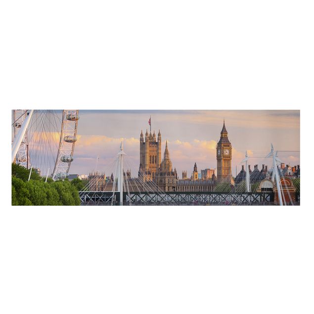 Quadri su tela con architettura e skylines Palazzo di Westminster Londra