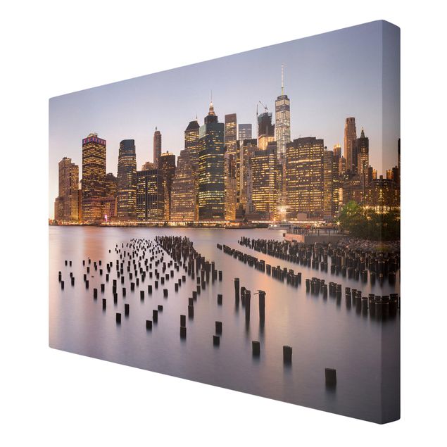 Quadri Rainer Mirau Vista dello Skyline di Manhattan
