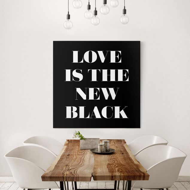 Quadri bianco e nero L'amore è il nuovo nero