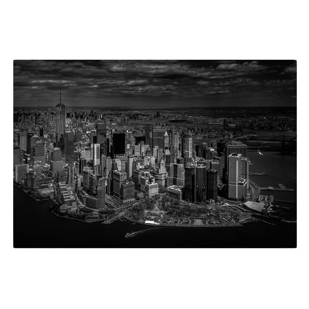 Quadri moderni bianco e nero New York - Manhattan dall'alto