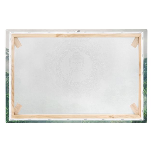 Quadro mandala Mandala di Buddha nella nebbia