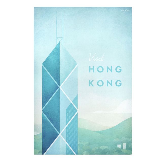 Quadri skyline  Poster di viaggio - Hong Kong