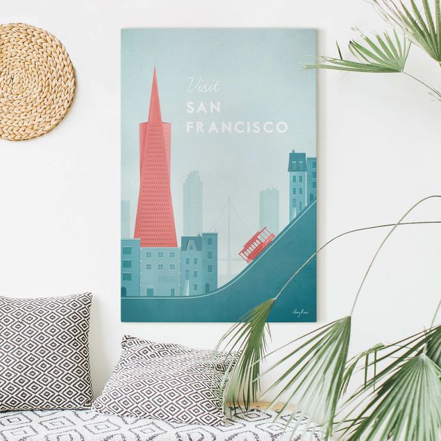 Quadri su tela America Poster di viaggio - San Francisco
