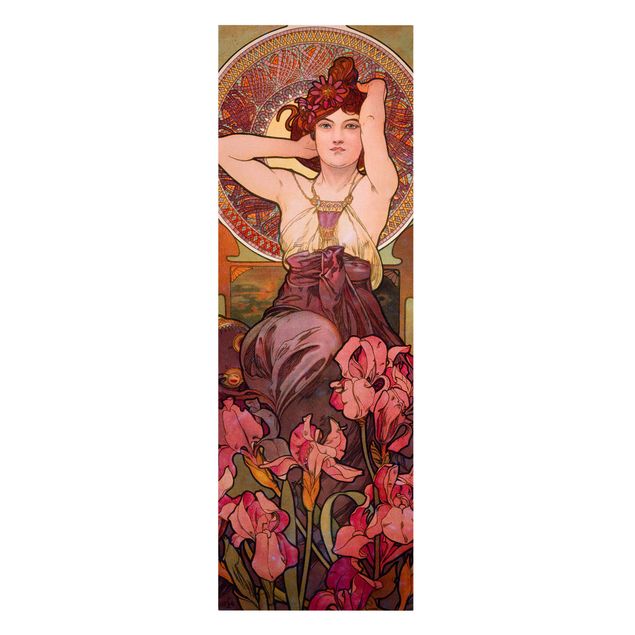 Quadri con fiori Alfons Mucha - Pietre preziose - Ametista