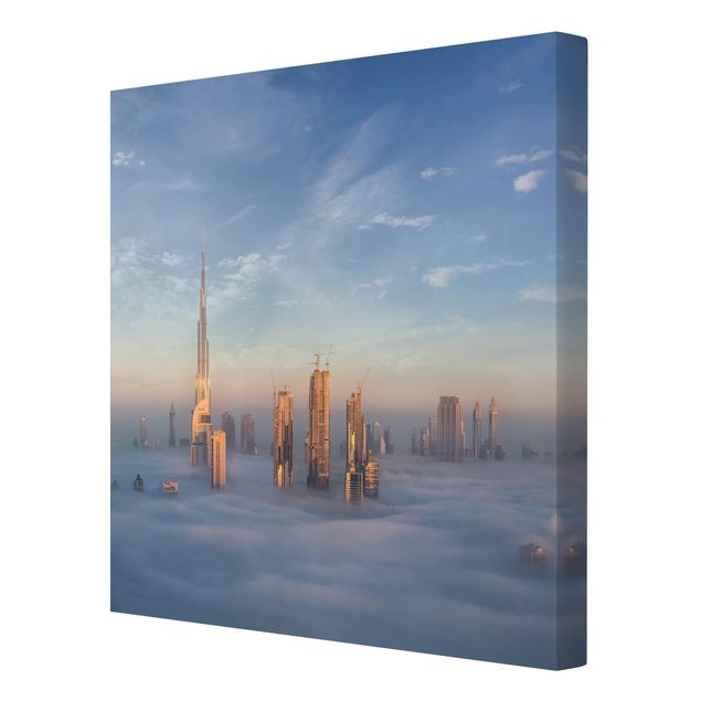 Stampe su tela città Dubai sopra le nuvole