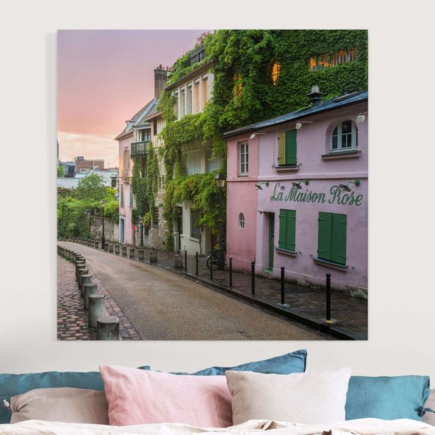 Quadri paesaggistici Crepuscolo rosa a Parigi