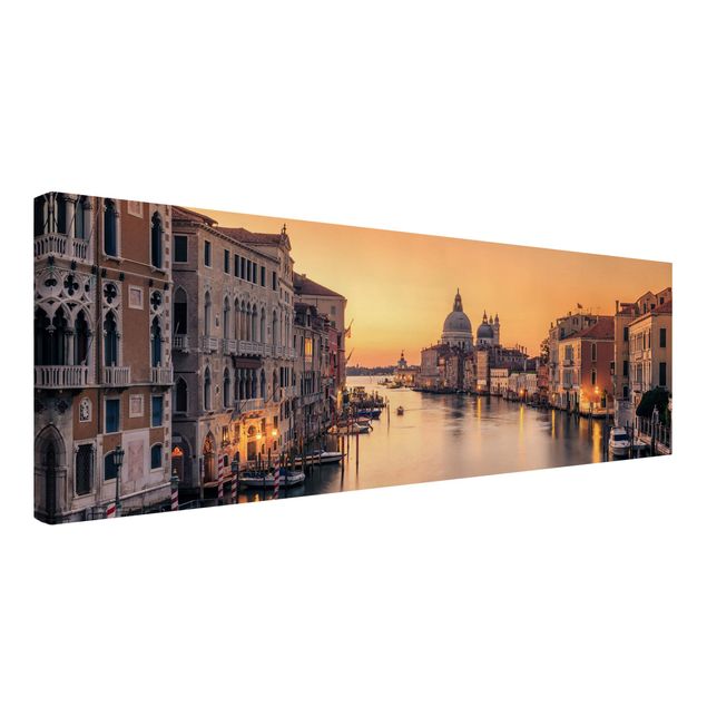 Quadri su tela con architettura e skylines Venezia d'oro