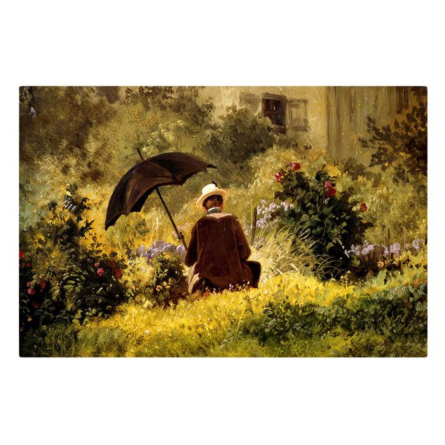 Quadri con fiori Carl Spitzweg - Il pittore in giardino