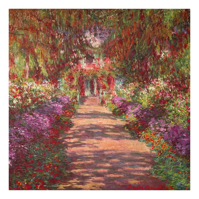 Quadri su tela con foresta Claude Monet - Sentiero nel giardino di Monet a Giverny